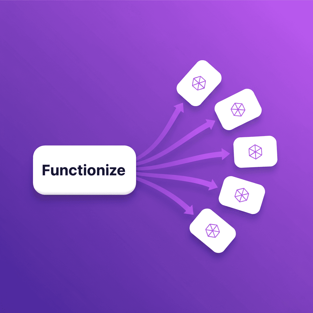 Migration fan-out diagram showing Functionize connected to 5 alternative testing tool cards