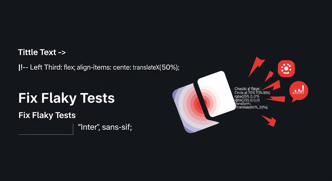 Developer fixing flaky Playwright tests — red CI failures resolved into stable green test results