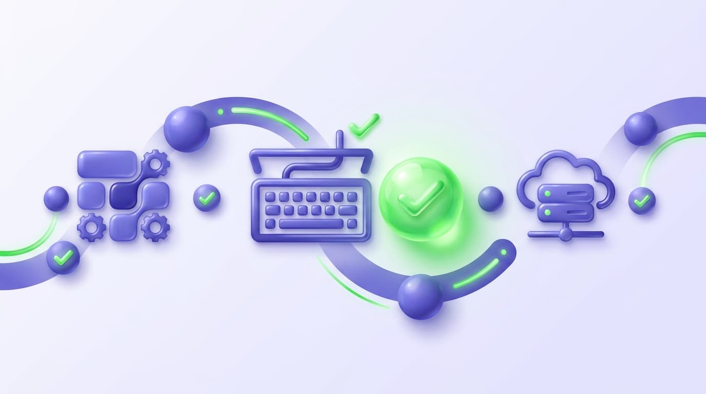 Illustrated Shiplight blog cover: a development timeline with the verification checkpoint moved from the far right to sit directly beside the coding step.
