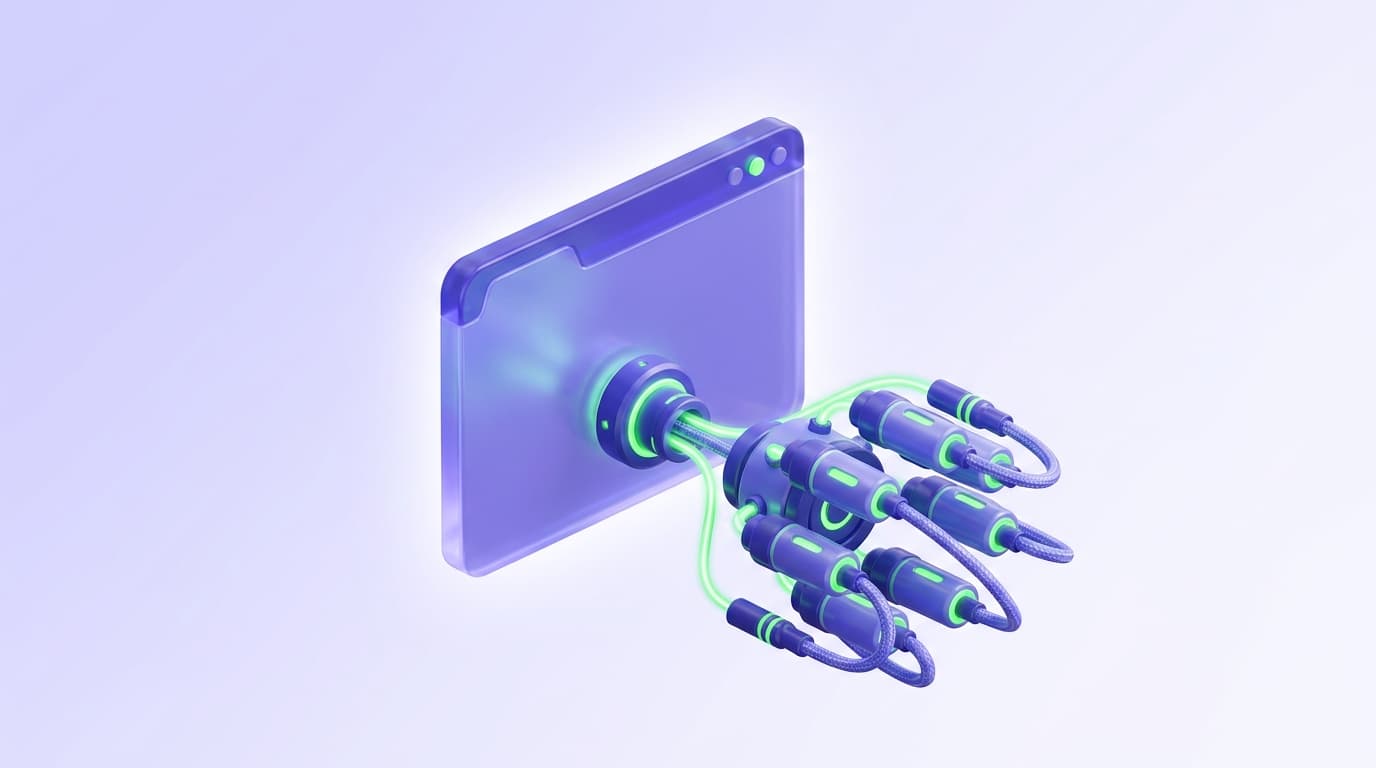 Illustrated Shiplight blog cover: an assistant window with several tool connectors plugged into it through a single protocol port.