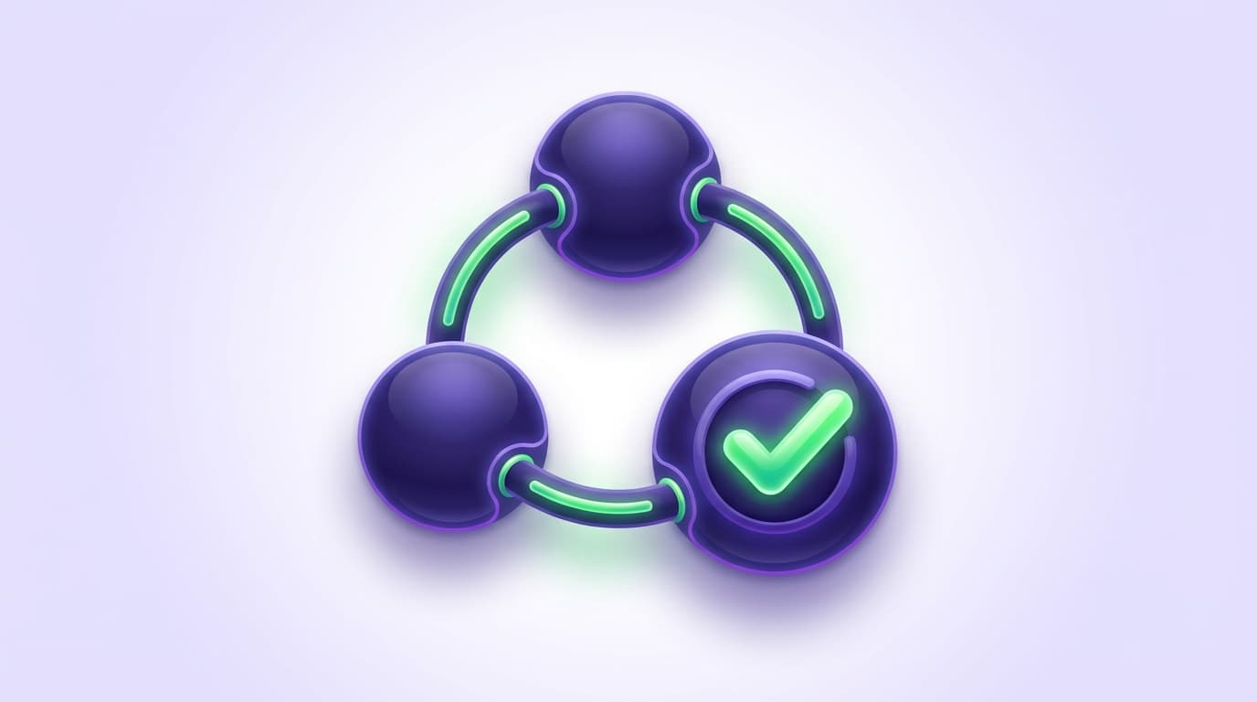 Illustrated Shiplight blog cover: a glossy three-part cycle of intent, cache, and heal nodes connected in a loop with a bright green self-healing checkmark.