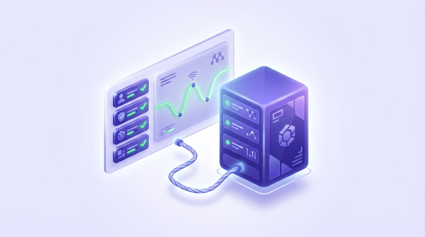 Illustrated Shiplight blog cover: a diagnostic panel wired directly into a protocol server, displaying its tool list and one traced call.