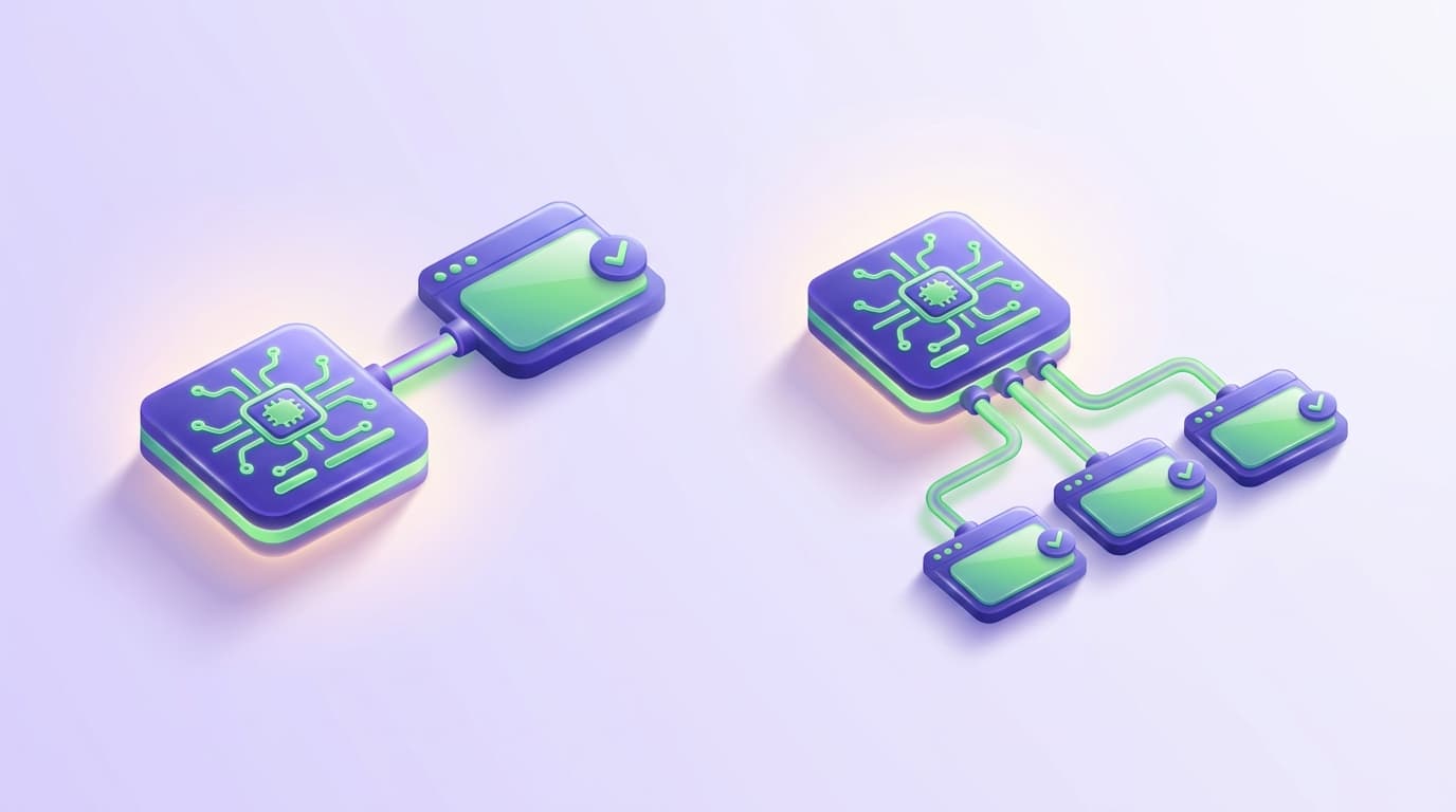 Illustrated Shiplight blog cover: one automation library card driving a single browser engine beside another driving three browser engines in parallel.