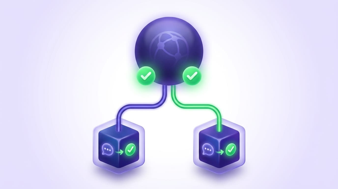 Illustrated Shiplight blog cover: one main agent context delegating two isolated side contexts that return only their conclusions.