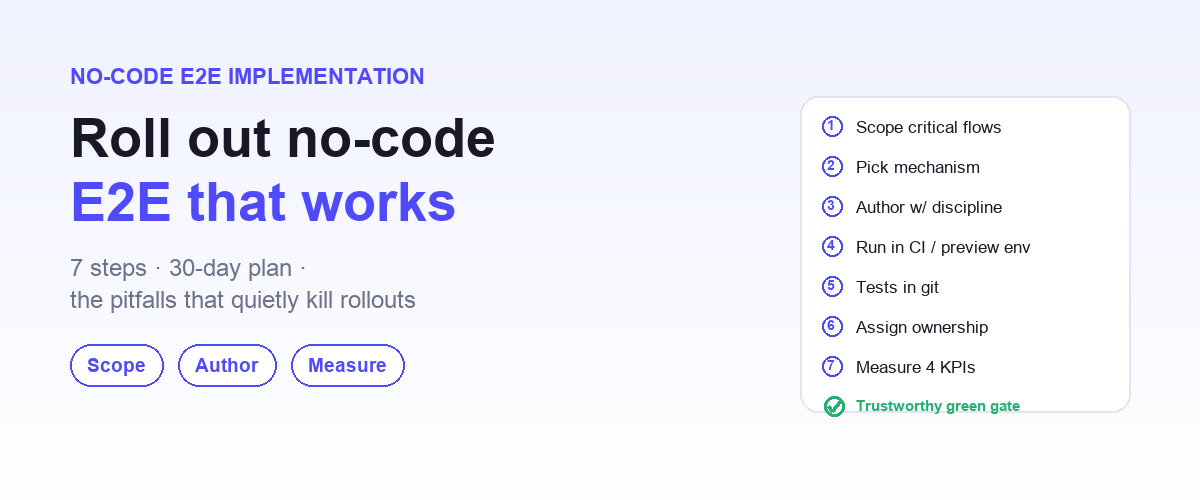 How to Implement No-Code E2E Testing Effectively (2026) | Shiplight AI